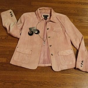 Light Pink Suede Jacket
